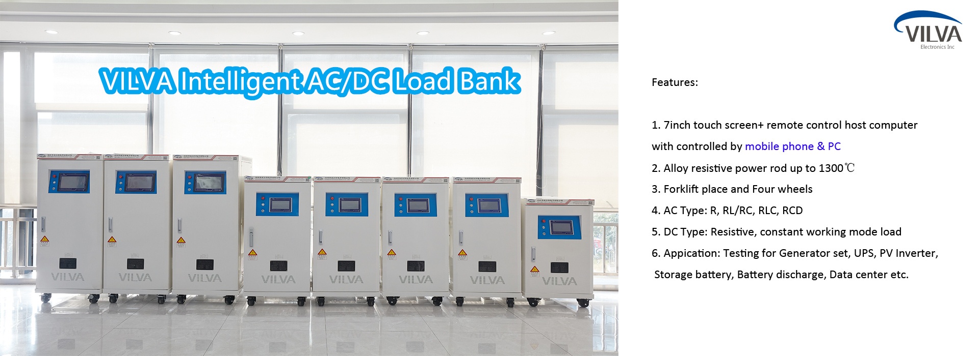 Touch Screen Remote Control AC/DC Load Bank